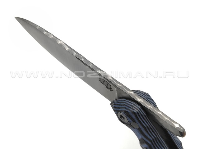 Андрей Кулаков малый фрикционный нож KUL081 сталь 95Х18, рукоять G10 laminate black & blue