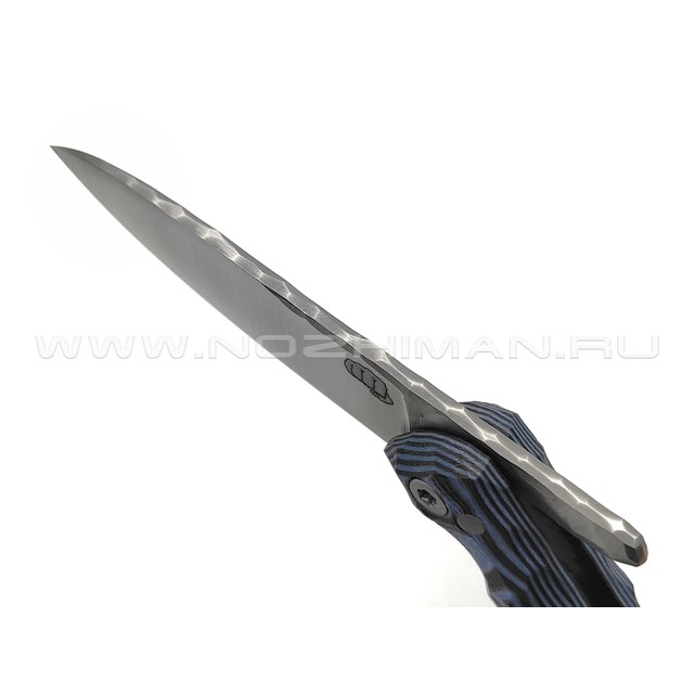 Андрей Кулаков малый фрикционный нож KUL081 сталь 95Х18, рукоять G10 laminate black & blue