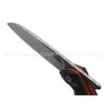 Андрей Кулаков малый фрикционный нож KUL070 сталь 95Х18, рукоять G10 black & red