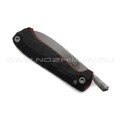 Андрей Кулаков малый фрикционный нож KUL070 сталь 95Х18, рукоять G10 black & red