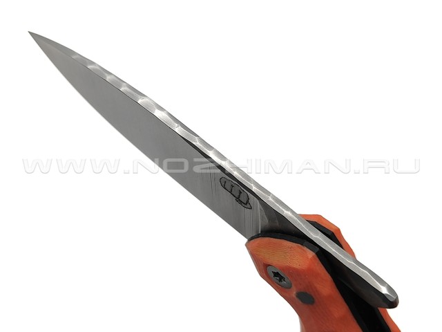 Андрей Кулаков малый фрикционный нож KUL065 сталь 95Х18, рукоять G10 orange