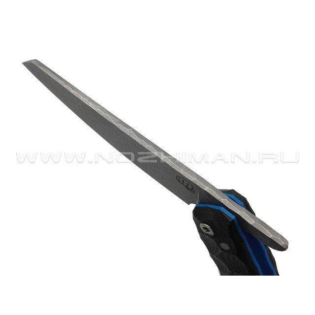 Андрей Кулаков большой фрикционный нож KUL062 сталь 95Х18, рукоять G10 black & blue