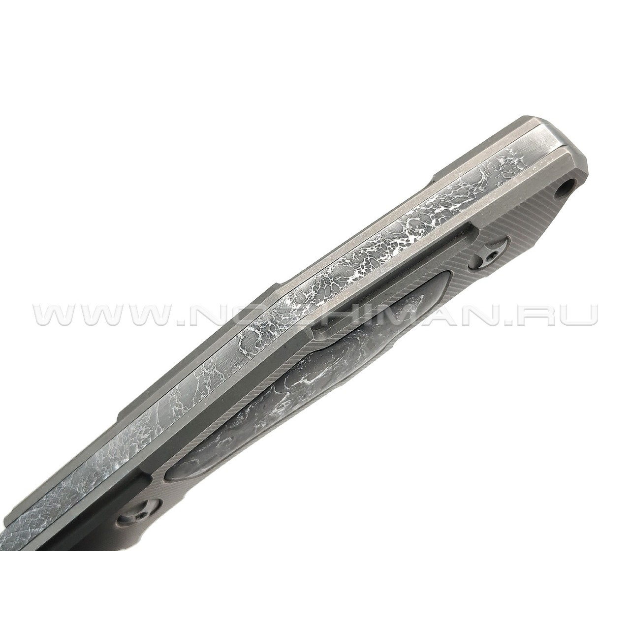 Neyris Knives нож Berk сталь CPM Magnacut, рукоять Carbon fiber dark matter silver, titanium