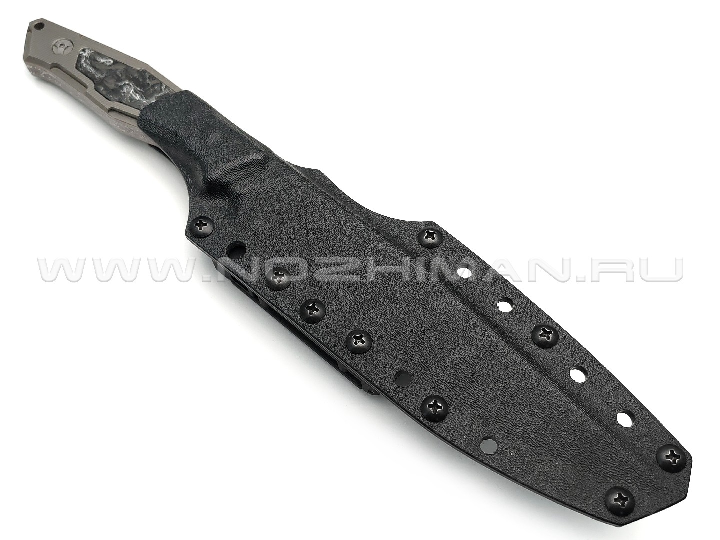 Neyris Knives нож Berk сталь CPM Magnacut, рукоять Carbon fiber dark matter silver, titanium