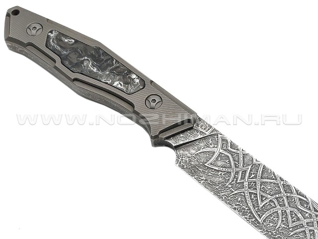 Neyris Knives нож Berk сталь CPM Magnacut, рукоять Carbon fiber dark matter silver, titanium