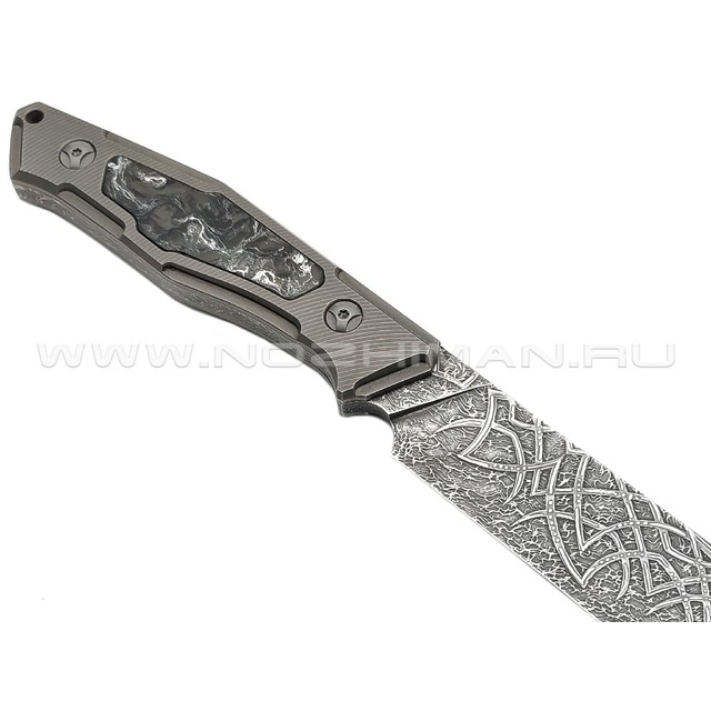Neyris Knives нож Berk сталь CPM Magnacut, рукоять Carbon fiber dark matter silver, titanium