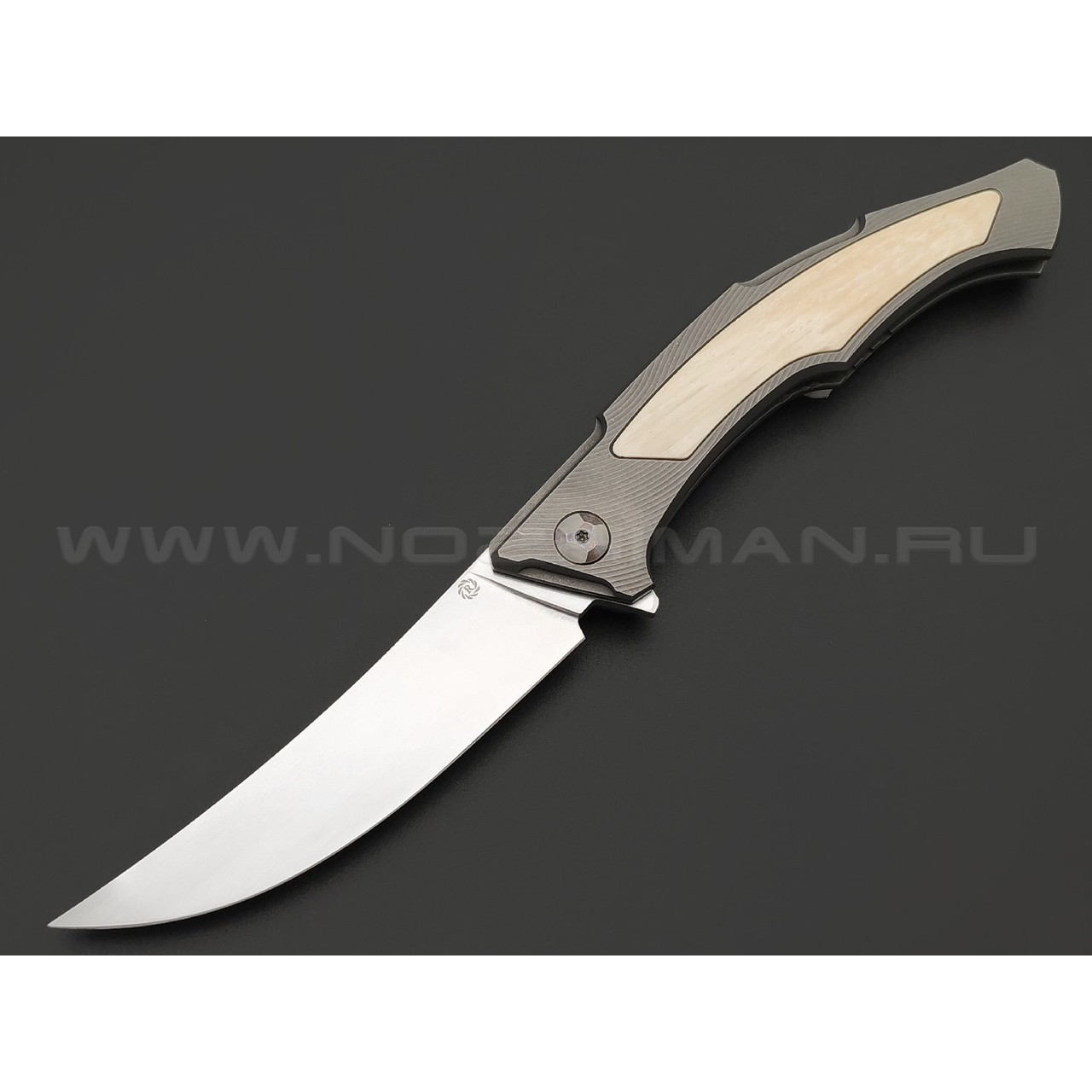Neyris Knives складной нож Pers сталь CPM Magnacut, рукоять Titanium, timaskus, бивень мамонта