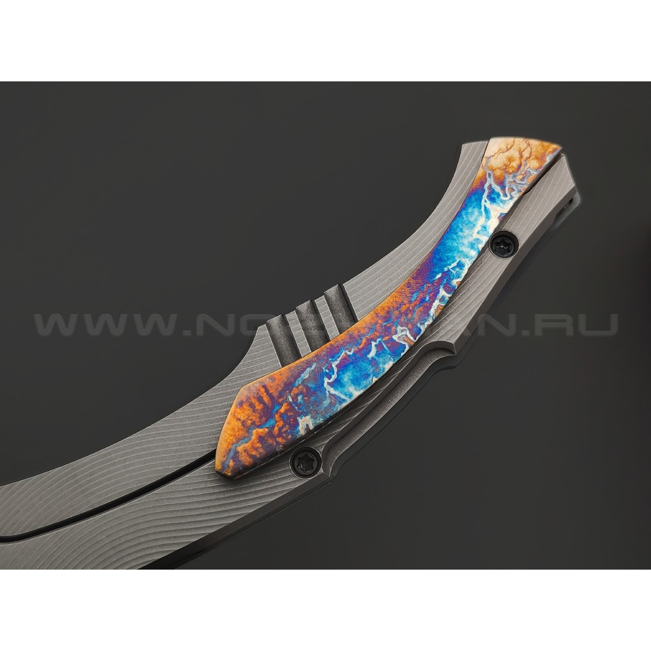 Neyris Knives складной нож Pers сталь CPM Magnacut, рукоять Titanium, timaskus, бивень мамонта