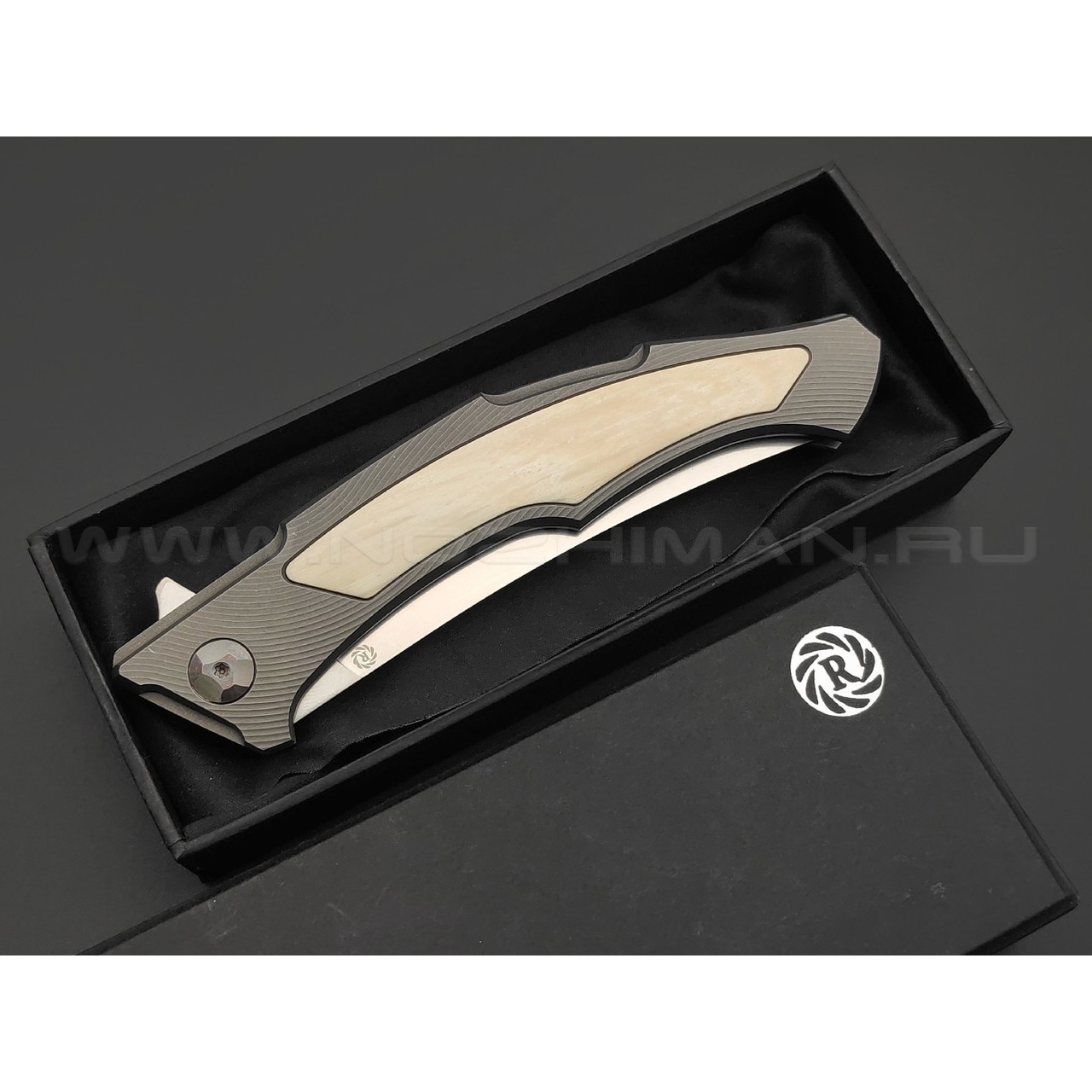 Neyris Knives складной нож Pers сталь CPM Magnacut, рукоять Titanium, timaskus, бивень мамонта