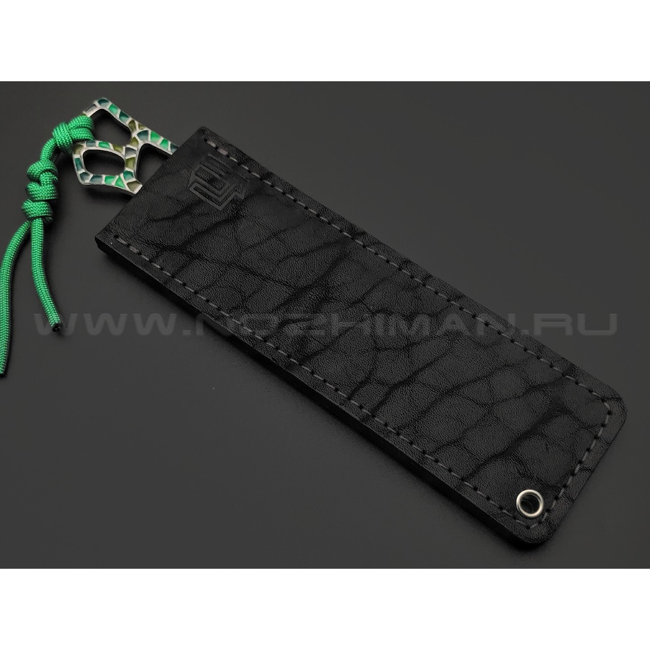 1-й Цех нож Balance Custom Green сталь 440C сатин, рукоять сталь, эмаль