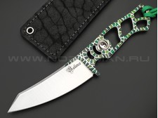1-й Цех нож Balance Custom Green сталь 440C сатин, рукоять сталь, эмаль