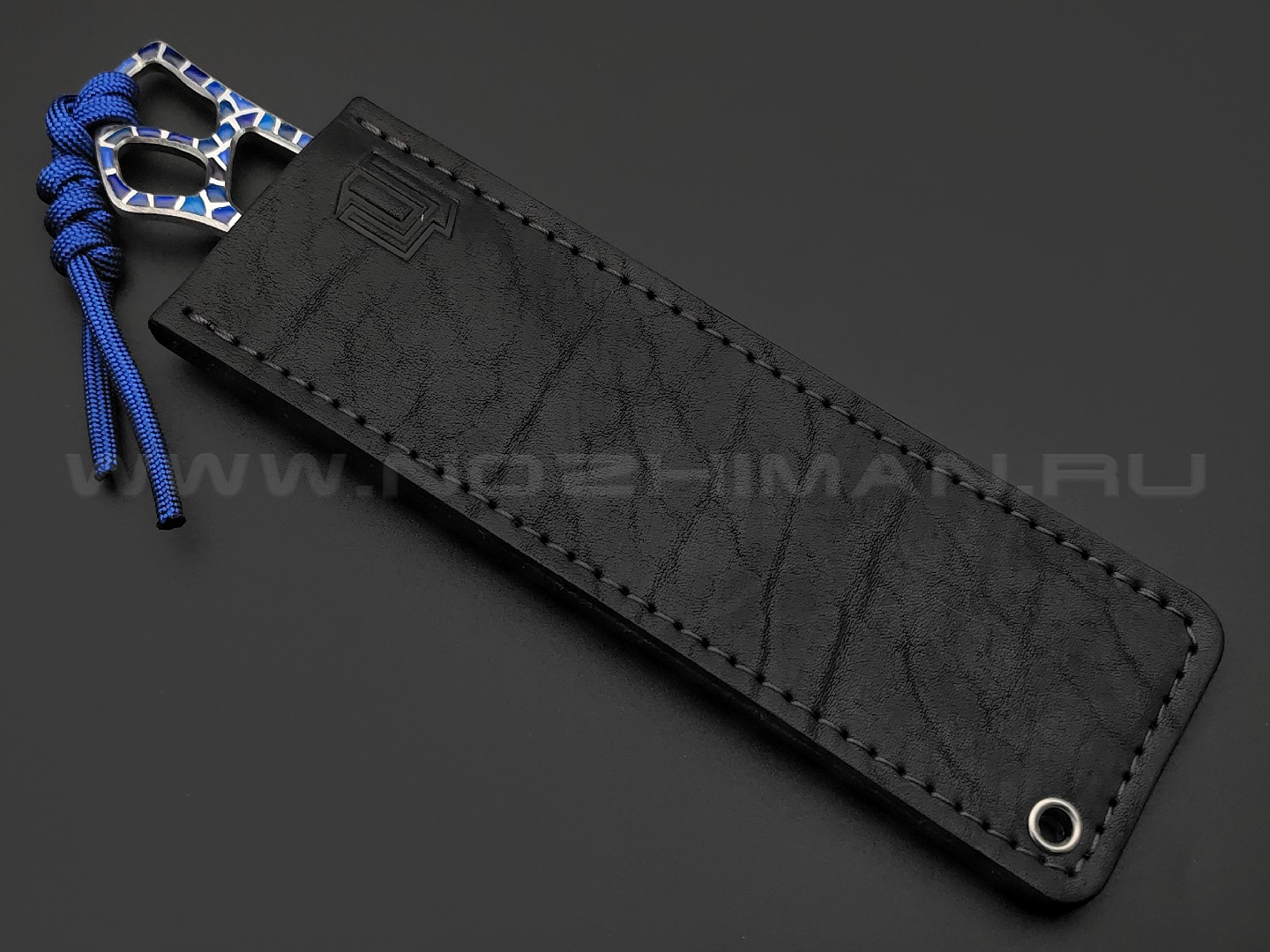 1-й Цех нож Balance Custom Blue сталь 440C сатин, рукоять сталь, эмаль