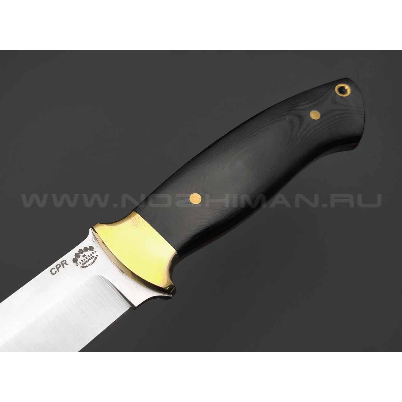 Товарищество Завьялова нож Боцман сталь CPR, рукоять G10 black, латунь
