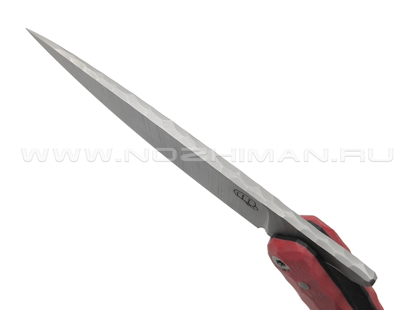 Андрей Кулаков большой фрикционный нож KUL061 сталь 95Х18, рукоять G10 red & black