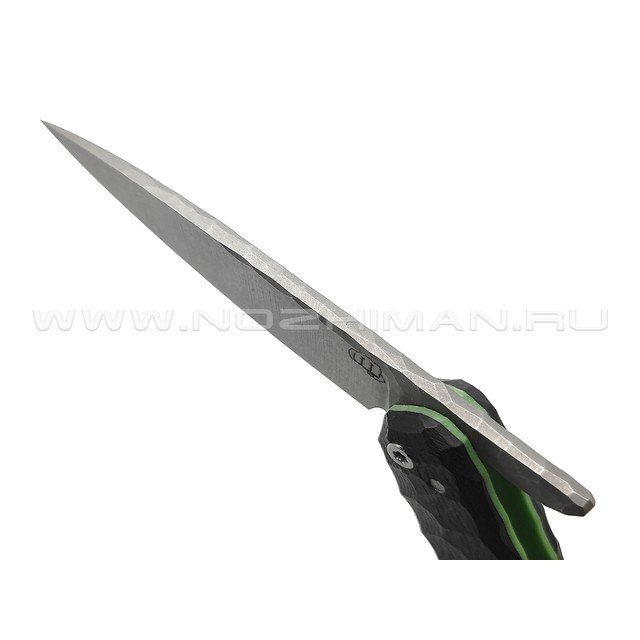 Андрей Кулаков большой фрикционный нож KUL060 сталь 95Х18, рукоять G10 black & green