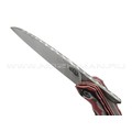 Андрей Кулаков малый фрикционный нож KUL084 сталь 95Х18, рукоять G10 laminate black-red & white