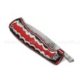 Андрей Кулаков малый фрикционный нож KUL084 сталь 95Х18, рукоять G10 laminate black-red & white
