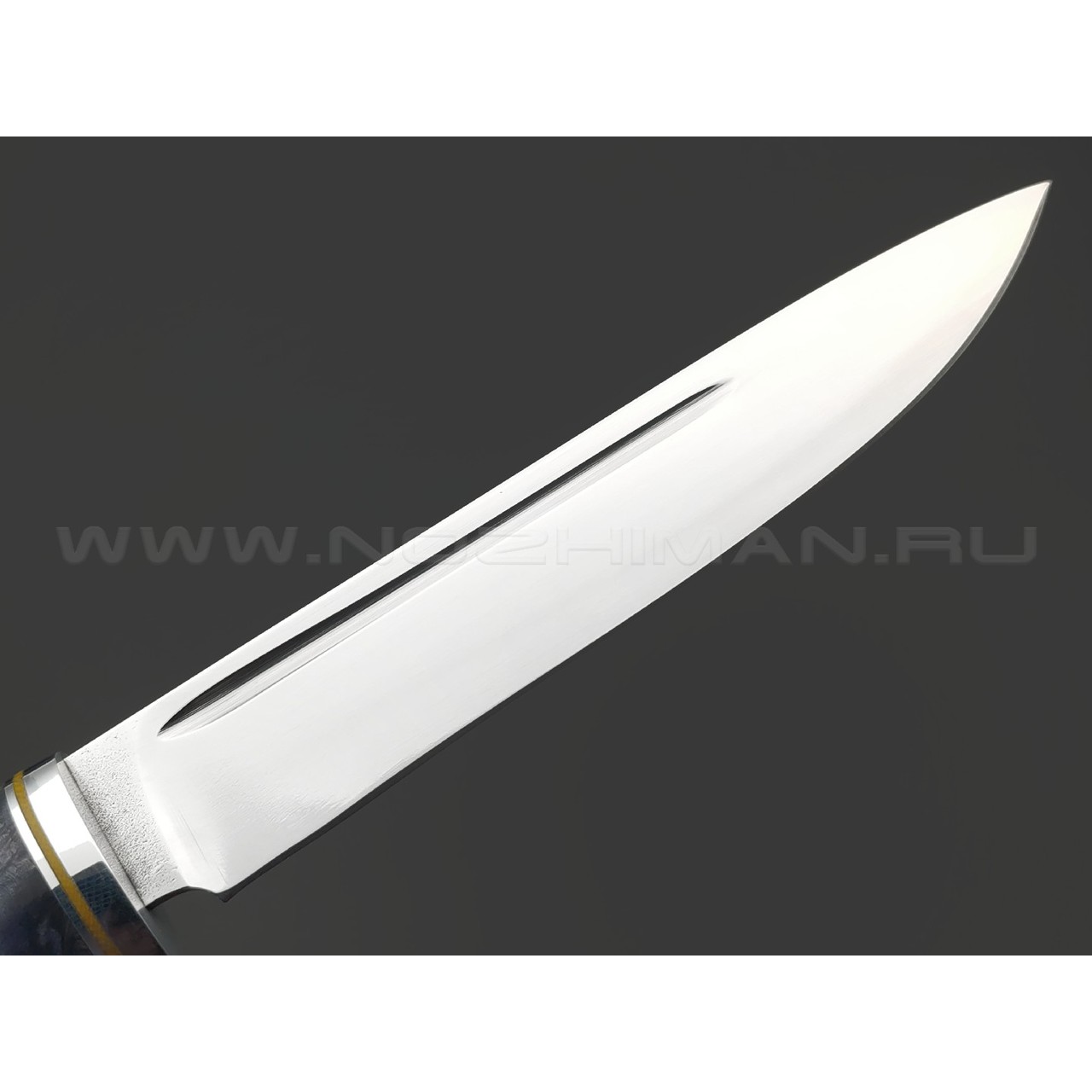 Платонов Д.Г. нож Хозяюшка сталь Aus-10Co, рукоять Стаб. кап клена синий