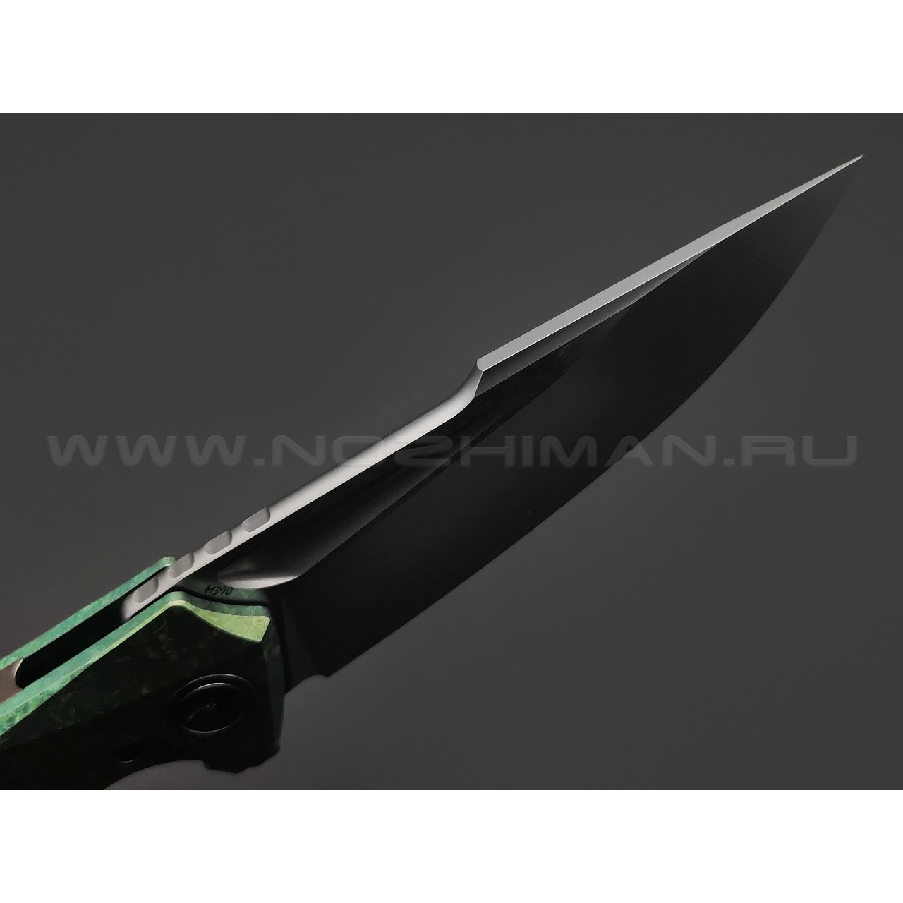 TuoTown складной нож Guerrero Limited Edition TGR-MKGA сталь M390, рукоять Crystal titanium green, carbon fiber green