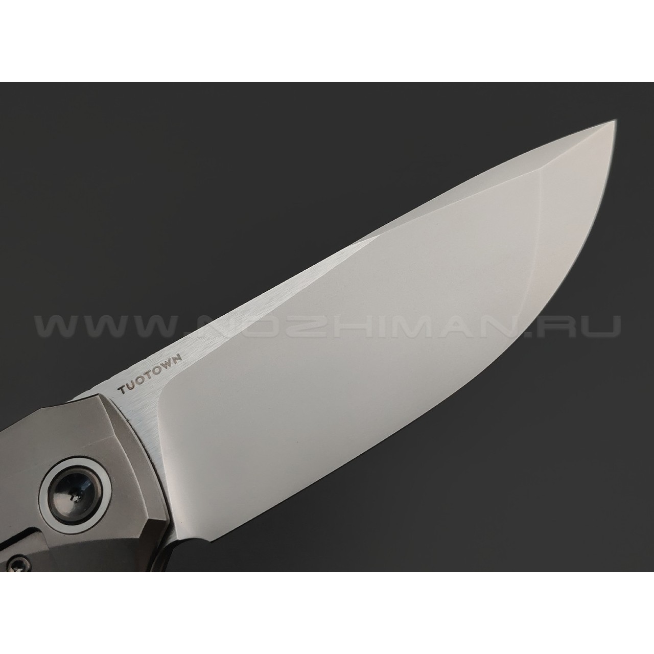Dyag & TuoTown складной нож FCF TDG-MS сталь TMAX bead-blast, рукоять Titanium TC4 grapite, crystal titanium