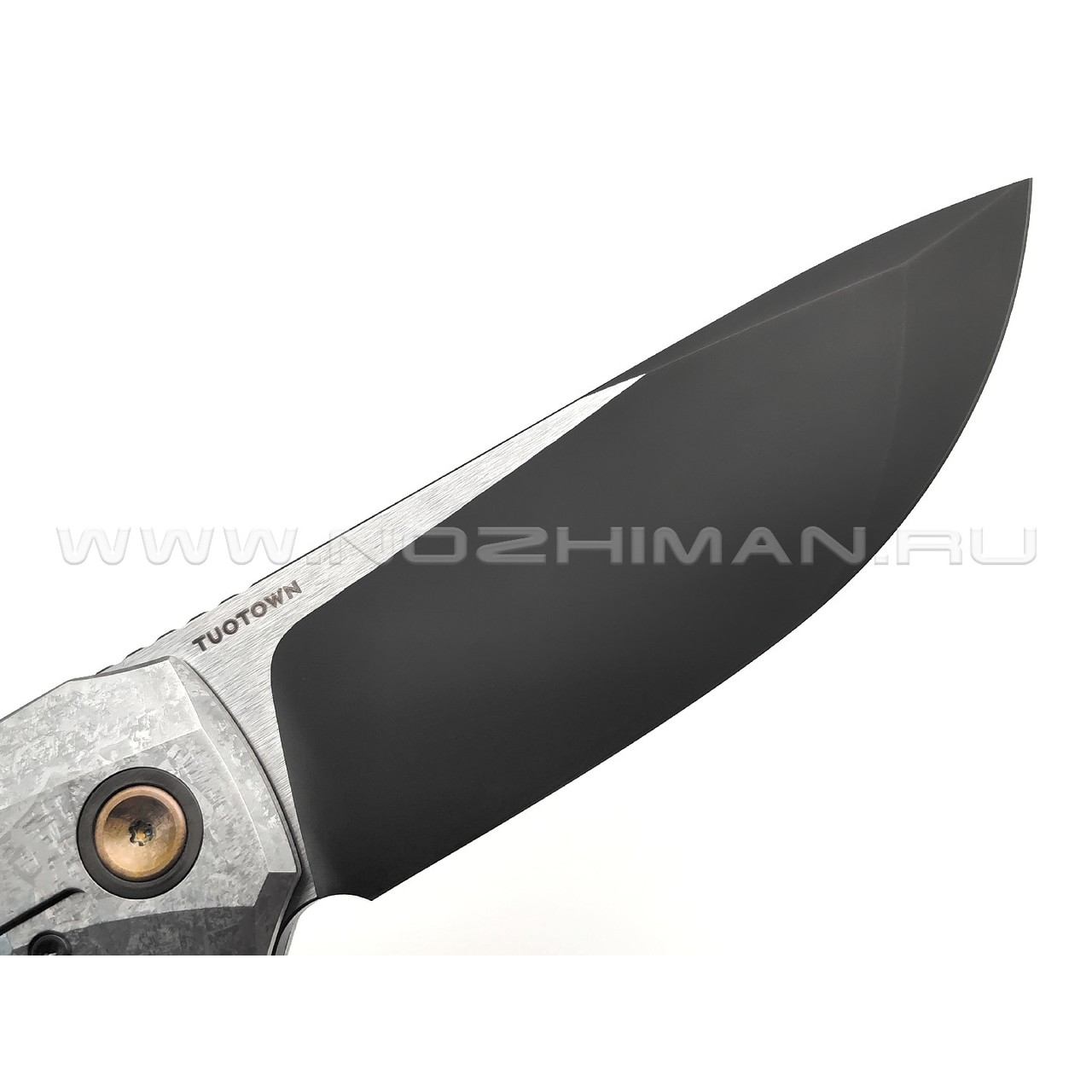 Dyag & TuoTown складной нож FCF TDG-MK сталь TMAX DLC, рукоять Crystal titanium grey