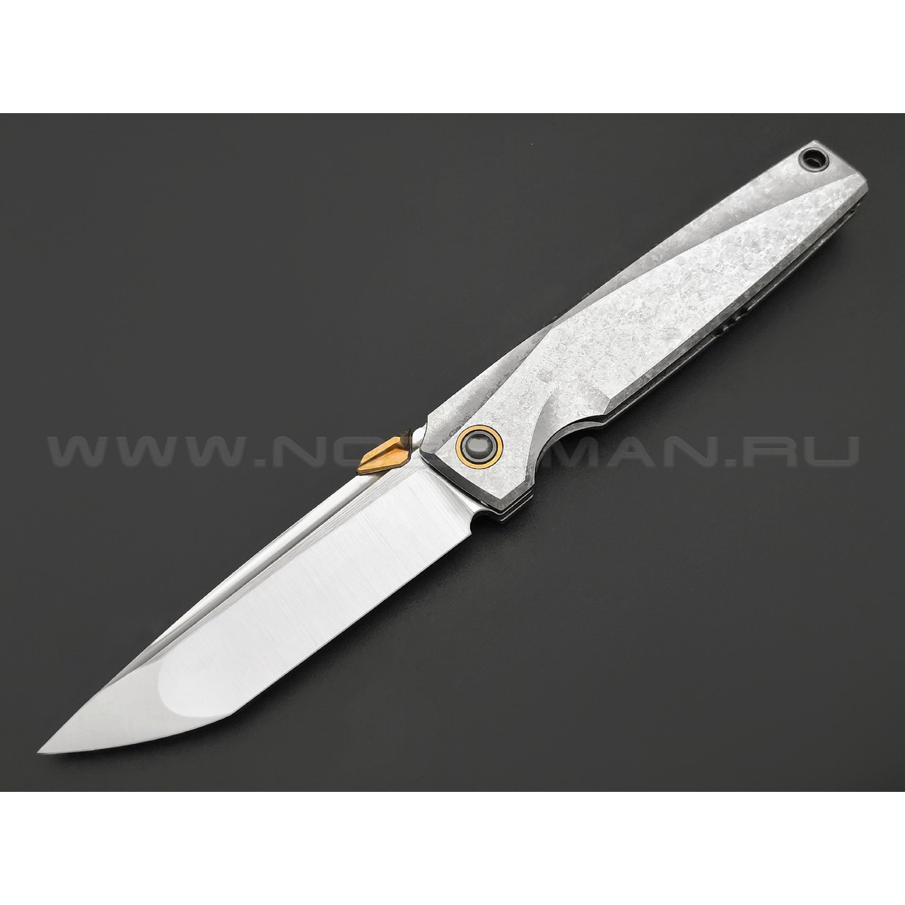 TuoTown складной нож Asesino Limited Edition TAO-MK сталь M390 satin, рукоять Crystal titanium grey