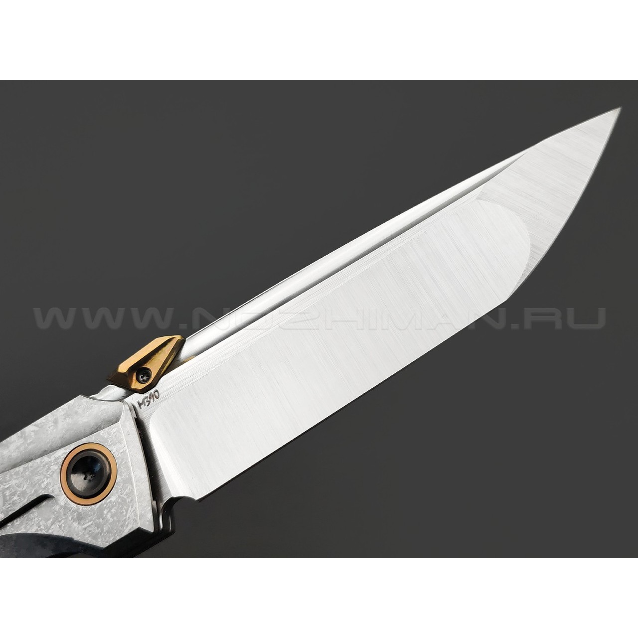 TuoTown складной нож Asesino Limited Edition TAO-MK сталь M390 satin, рукоять Crystal titanium grey