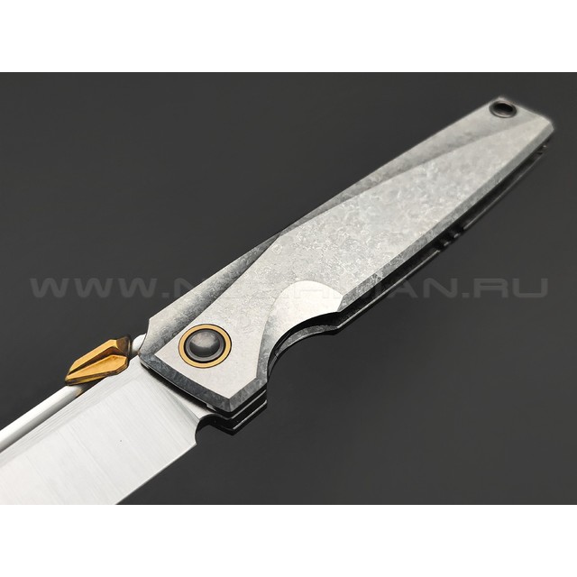 TuoTown складной нож Asesino Limited Edition TAO-MK сталь M390 satin, рукоять Crystal titanium grey