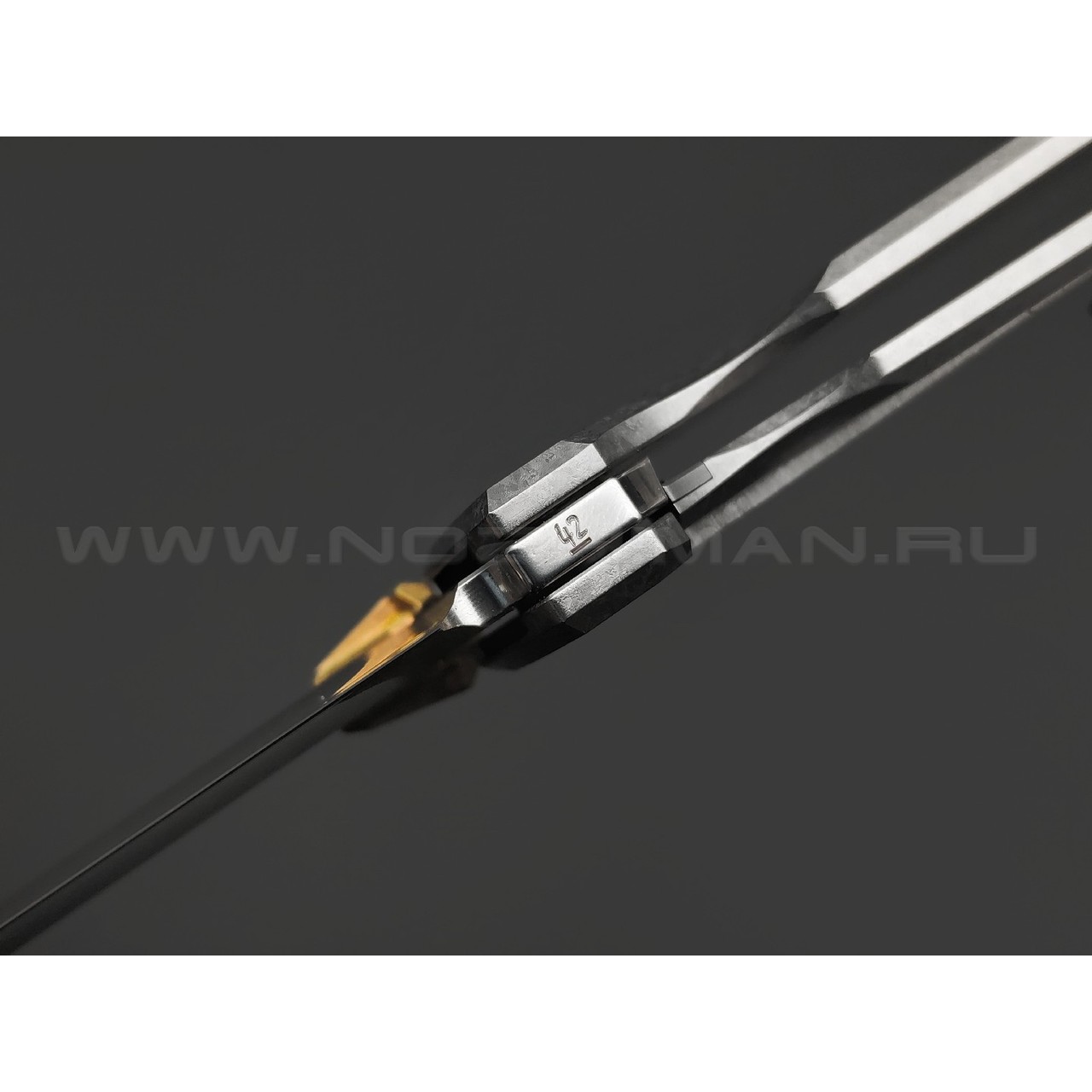 TuoTown складной нож Asesino Limited Edition TAO-MK сталь M390 satin, рукоять Crystal titanium grey
