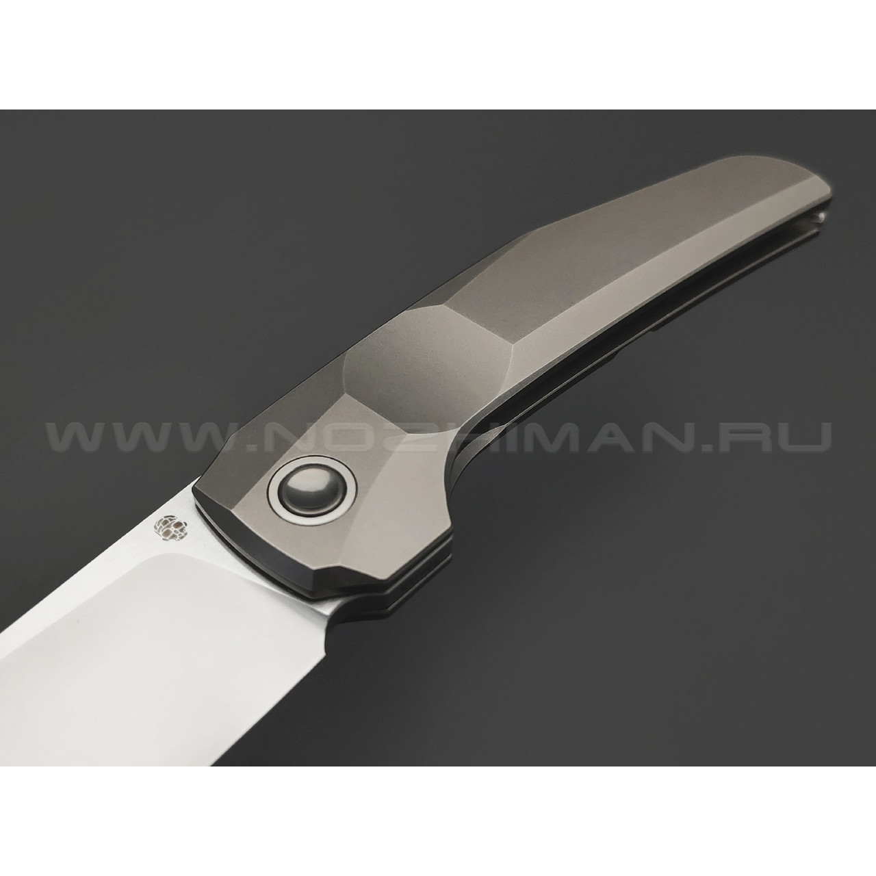 Dyag & TuoTown складной нож FCF TDG-MS сталь TMAX bead-blast, рукоять Titanium TC4 grapite, crystal titanium