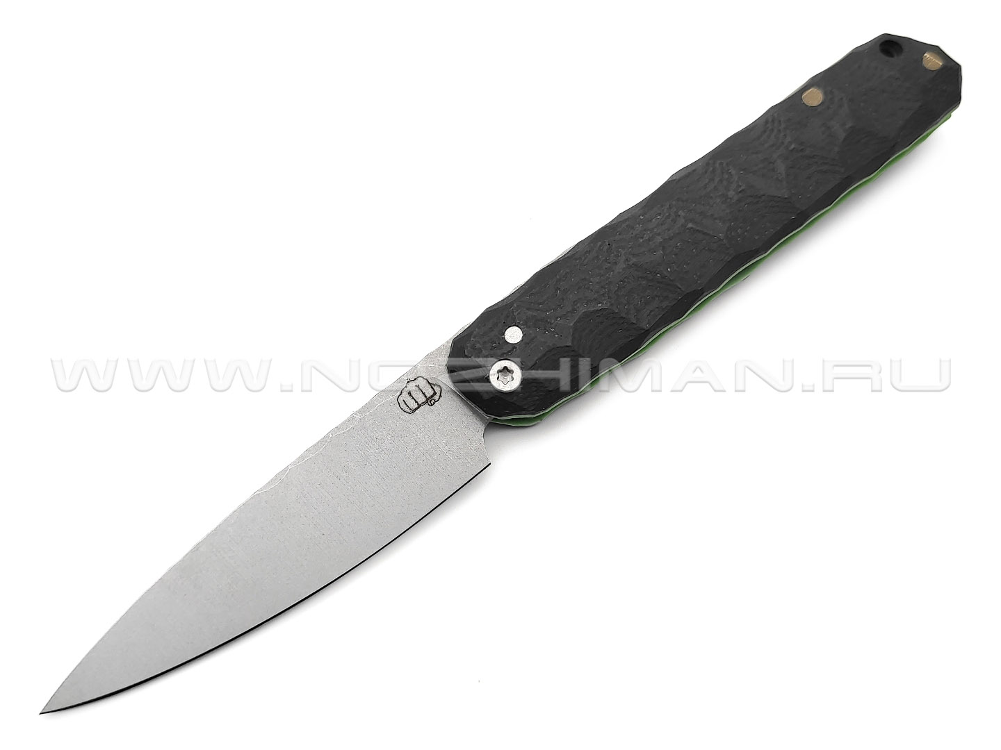 Андрей Кулаков большой фрикционный нож KUL060 сталь 95Х18, рукоять G10 black & green