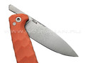 Андрей Кулаков малый фрикционный нож KUL065 сталь 95Х18, рукоять G10 orange