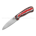 Андрей Кулаков малый фрикционный нож KUL084 сталь 95Х18, рукоять G10 laminate black-red & white