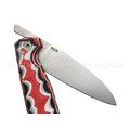 Андрей Кулаков малый фрикционный нож KUL084 сталь 95Х18, рукоять G10 laminate black-red & white