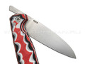 Андрей Кулаков малый фрикционный нож KUL084 сталь 95Х18, рукоять G10 laminate black-red & white