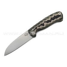 Андрей Кулаков малый фрикционный нож KUL083 сталь 95Х18, рукоять G10 laminate black-tan & olive