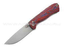 Андрей Кулаков малый фрикционный нож KUL080 сталь 95Х18, рукоять G10 laminate blue & red