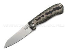 Андрей Кулаков малый фрикционный нож KUL067 сталь 95Х18, рукоять G10 laminate black-olive & tan