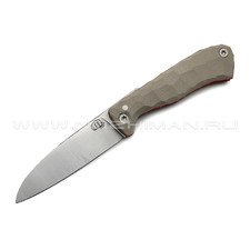 Андрей Кулаков малый фрикционный нож KUL075 сталь 95Х18, рукоять G10 tan & red