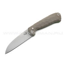 Андрей Кулаков малый фрикционный нож KUL076 сталь 95Х18, рукоять G10 tan & green