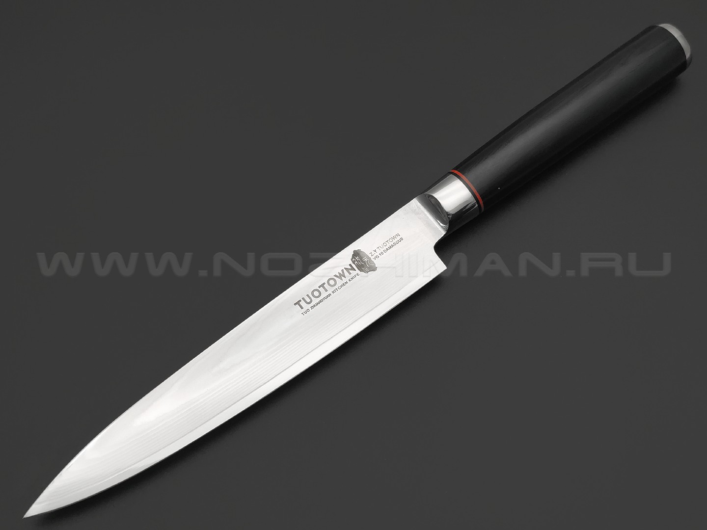 TuoTown кухонный нож Utility 15 см 216009 сталь Damascus VG-10, рукоять G10