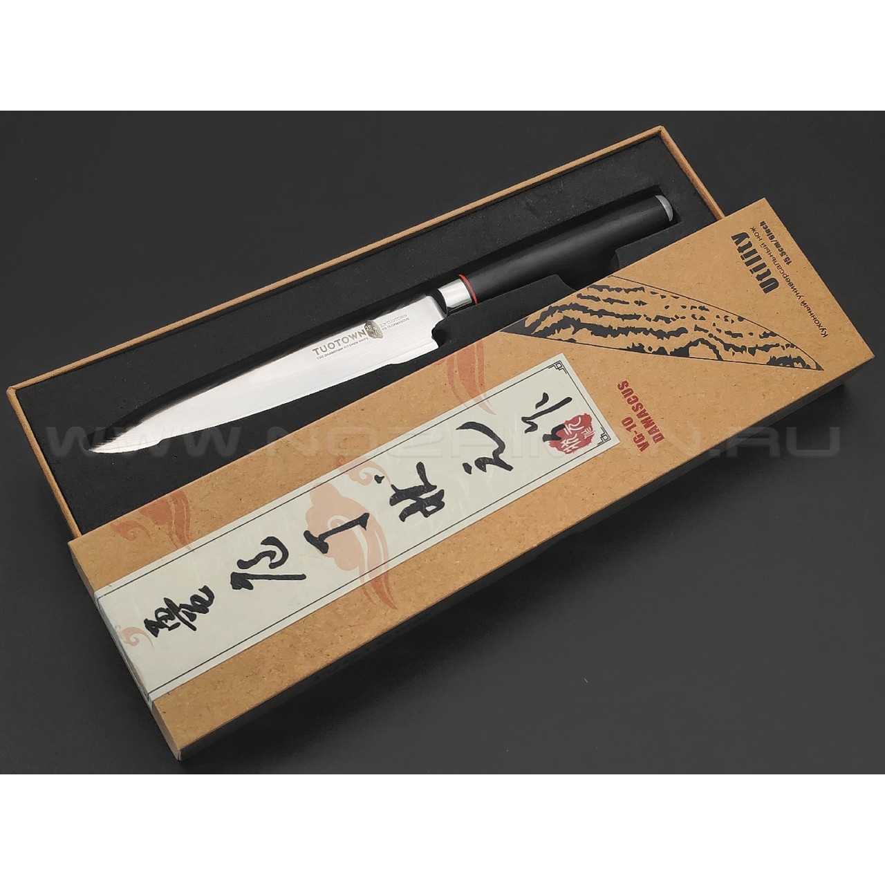 TuoTown FT-series Utility 15 см 216009 сталь Damascus VG-10, рукоять G10