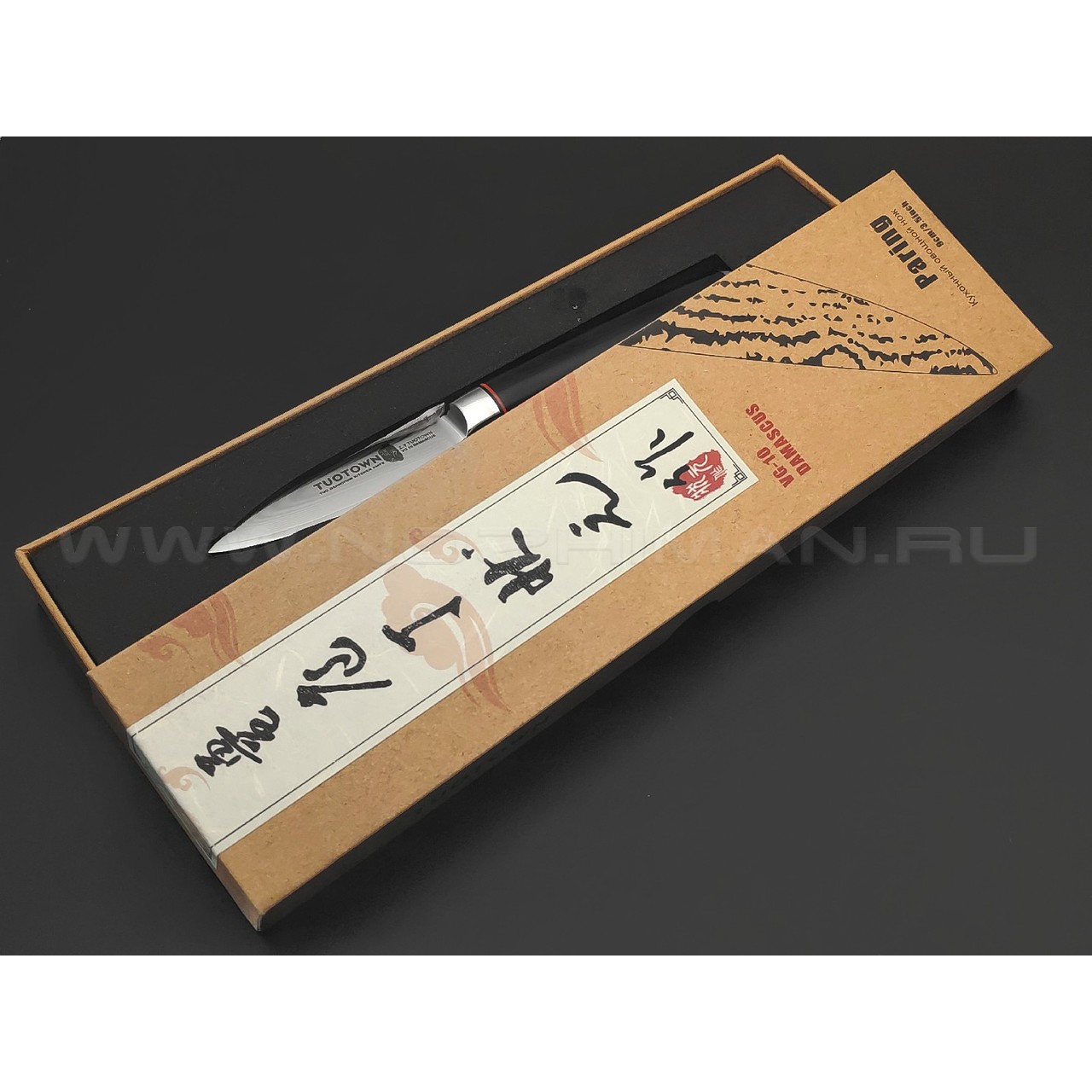 TuoTown FT-series Paring 9 см 213512 сталь Damascus VG-10, рукоять G10