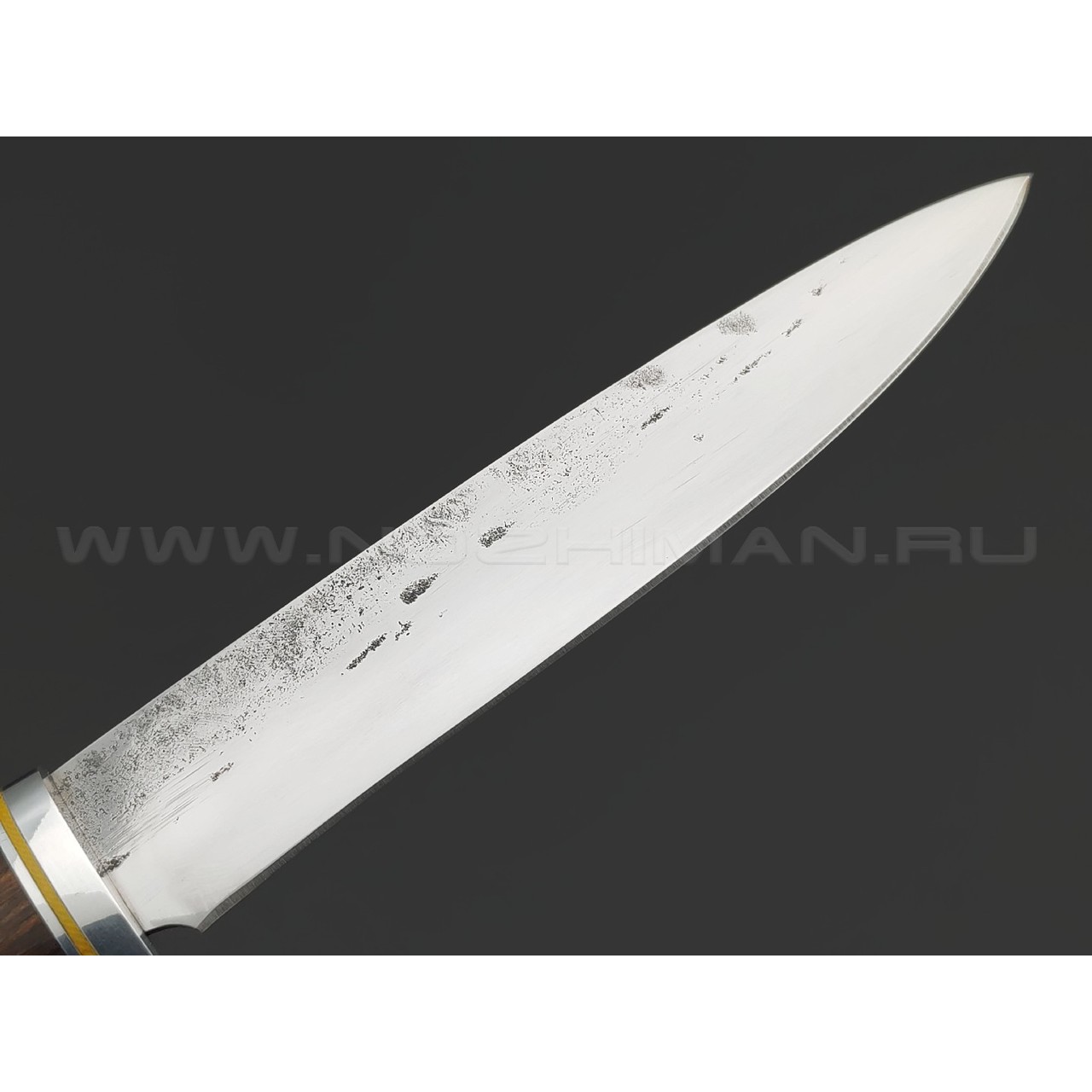 Платонов Д.Г. кованый нож Хозяюшка сталь Aus-10Co, рукоять Стаб. дерево ясень