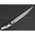 Платонов Д.Г. кованый нож Кинжал мини, сталь Х12МФ, рукоять G10 brown