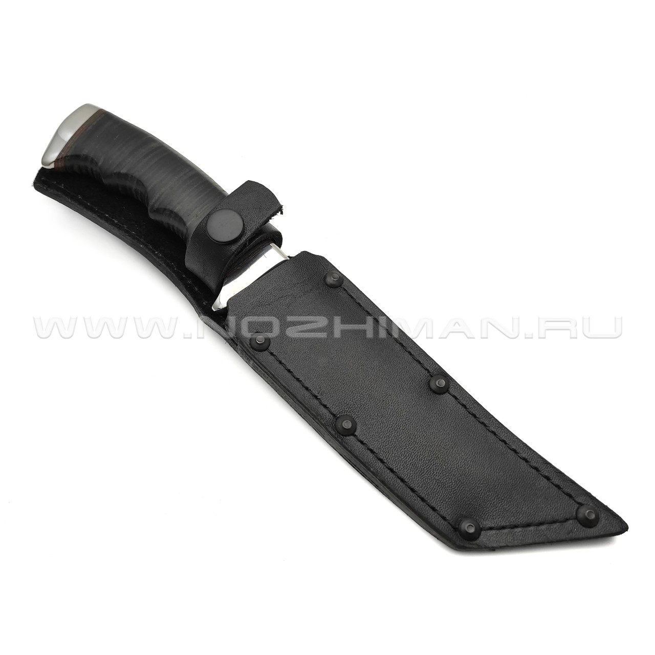Титов и Солдатова нож Аркан-Ув сталь 95Х18, рукоять Наборная кожа, мельхиор