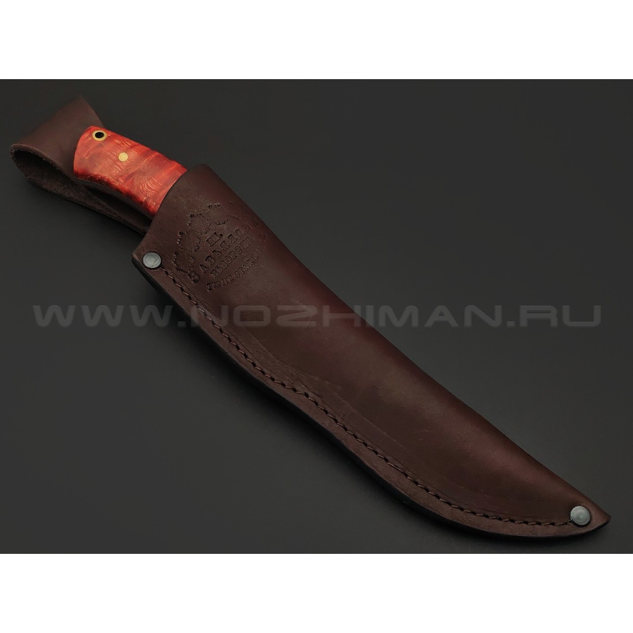 Товарищество Завьялова нож Че-Гевара сталь K340, рукоять Стаб. дерево красное