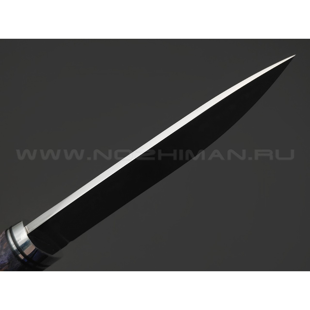 Товарищество Завьялова нож Гефест сталь K340, рукоять Стаб. карельская береза