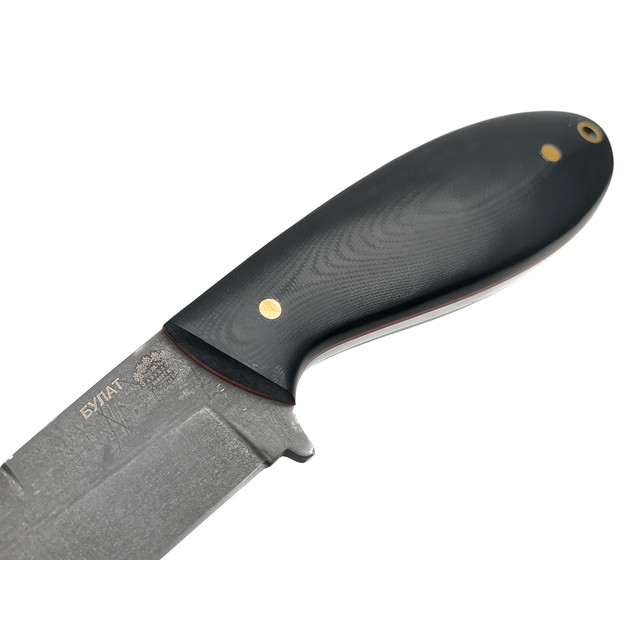 Товарищество Завьялова нож Лис сталь Булат, рукоять G10 black