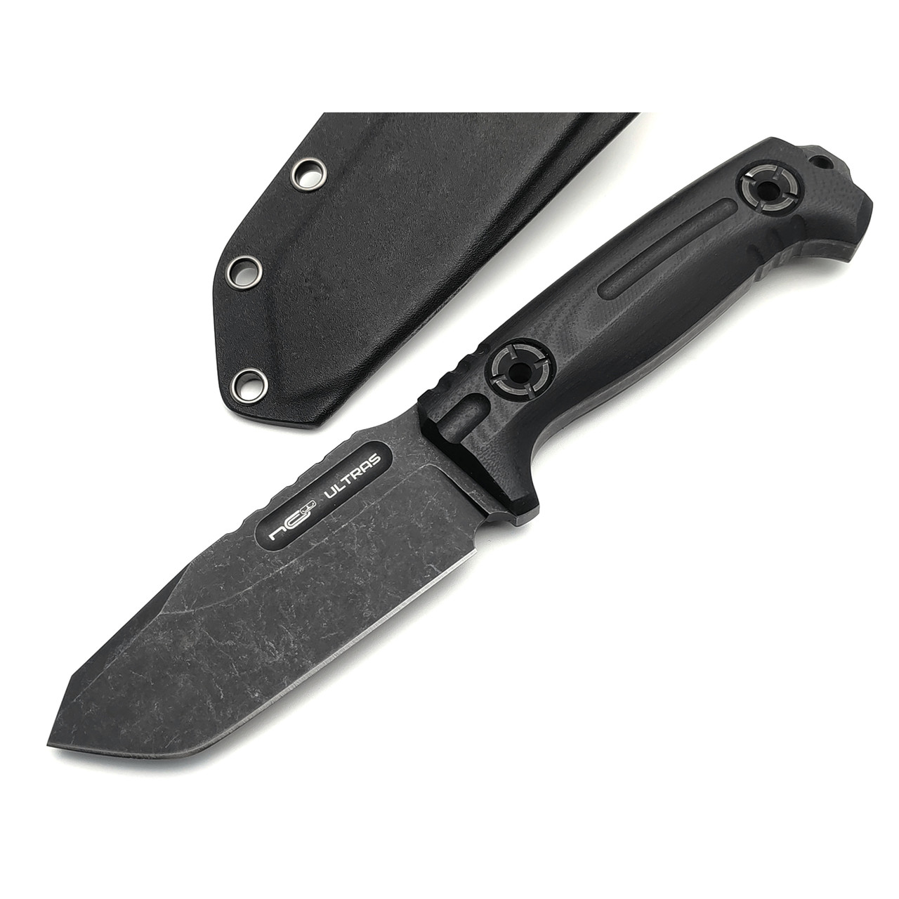N.C.Custom нож Ultras сталь D2 блэквош, рукоять G10 черный
